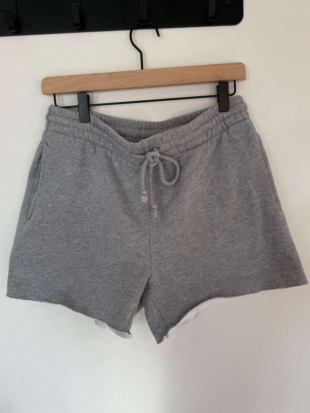 TNA fleece cut off shorts